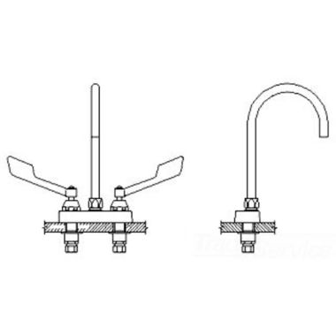 Click here to see Delta 27C4975 Delta 27C4975 CER-TECK 2-Handle Cast Centerset Lavatory Faucet, 6