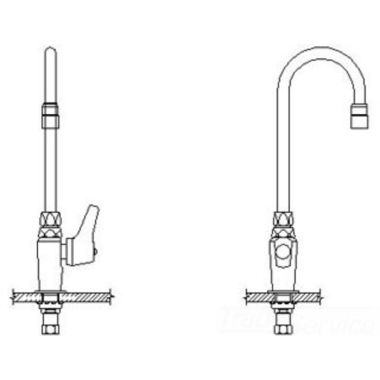 Click here to see Delta 27C633 Delta 27C633 CER-TECK Deckmount Single-Handle Pantry Faucet, 6