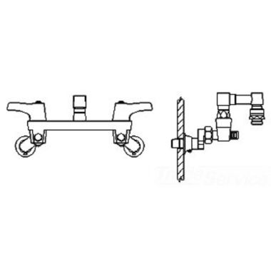 Click here to see Delta 28C2063-AC Delta 28C2063-AC CER-TECK Wallmount Service Faucet, 5.5