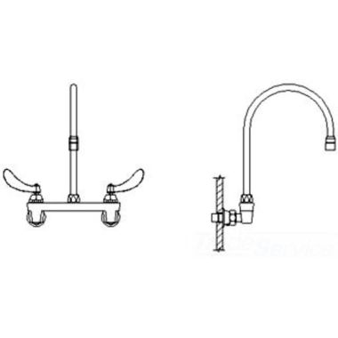 Click here to see Delta 28C4934-R7 Delta 28C4934-R7 CER-TECK Wallmount Service Faucet, 9
