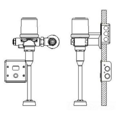 Click here to see Delta 81T231-19-WMSHW Delta 81T231-19-WMSHW TECK H2Optics Exposed Flush Valve, 0.5 gpf, Wall-Mount Sensor, No Field Adjust, 3/4