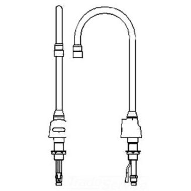 Click here to see Delta 3000T3328ATR Delta 3000T3328ATR Commercial Chrome Deck-Mount Gooseneck Faucet with Sensor