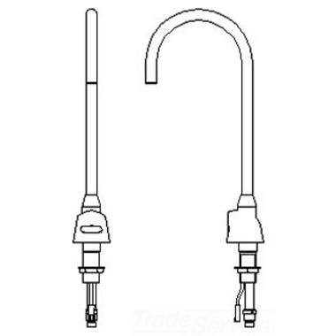 Click here to see Delta 3001T3378ATR Delta 3001T3378ATR Commercial Chrome Deck-Mount Gooseneck Spout with Sensor