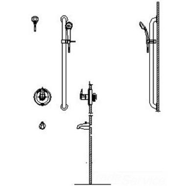 Click here to see Delta T13H252-05 Delta T13H252-05 T13H Series Chrome Commercial Shower Trim