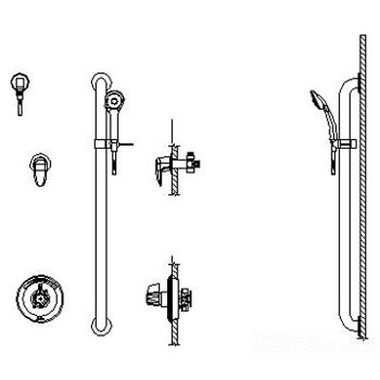 Click here to see Delta T13H303-05 Delta T13H303-05 Chrome Commercial Dual Shower Trim With Handshower