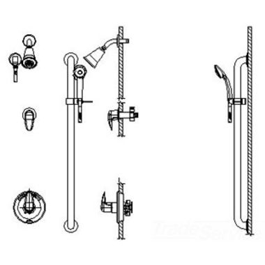 Click here to see Delta T13H382-25 Delta T13H382-25 T13H Series Chrome Commercial Shower Trim
