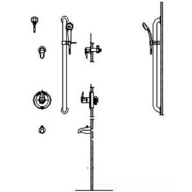 Click here to see Delta T13H902-25 Delta T13H902-25 T13H Series Chrome Commercial Shower Trim