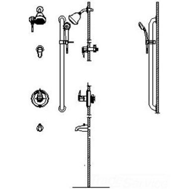 Click here to see Delta T13H922-05 Delta T13H922-05 T13H Series Chrome Commercial Shower Trim