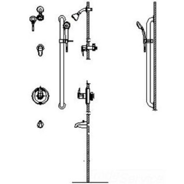 Click here to see Delta T13H932-05 Delta T13H932-05 T13H Series Chrome Commercial Shower Trim