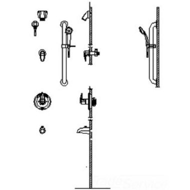 Click here to see Delta T13H962-20 Delta T13H962-20 T13H Series Chrome Commercial Shower Trim