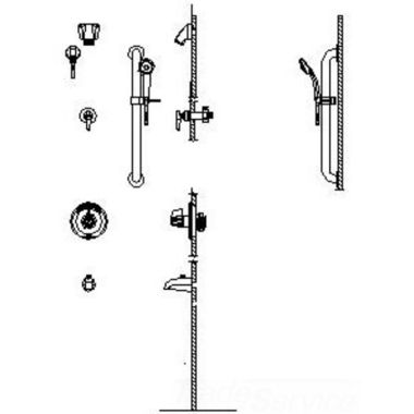 Click here to see Delta T13H963-20 Delta T13H963-20 T13H Series Chrome Commercial Shower Trim