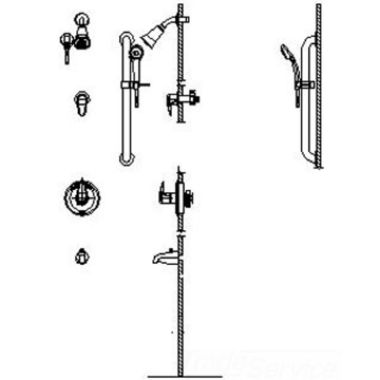 Click here to see Delta T13H982-20 Delta T13H982-20 T13H Series Chrome Commercial Shower Trim