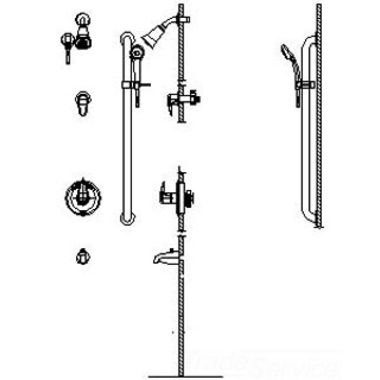 Click here to see Delta T13H982-25 Delta T13H982-25 T13H Series Chrome Commercial Shower Trim