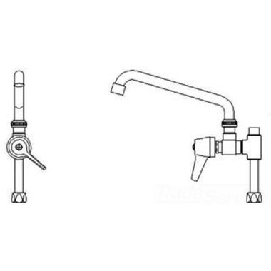 Click here to see Delta 55T1090-S7 Delta 55T1090-S7 Add-On Faucet w/ 11-Inch Tubular Swing Spout for Pre-Rinse, VR Aerator, 1.5 gpm