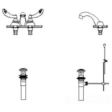 Click here to see Delta 21C224-TI Delta 21C224-TI Tech 2-Handle Cast Centerset Lavatory Faucet, Blade w/ Sanitary Hood, Metal Pop-Up, VR Laminar Outlet, Temp Indicators, Chrome