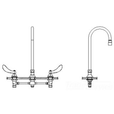 Click here to see Delta 23C624-R6 Delta 23C624-R6 CER-TECK Widespread Lavatory Faucet, 6