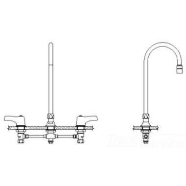Click here to see Delta 23C643-R6 Delta 23C643-R6 CER-TECK Widespread Lavatory Faucet, 6