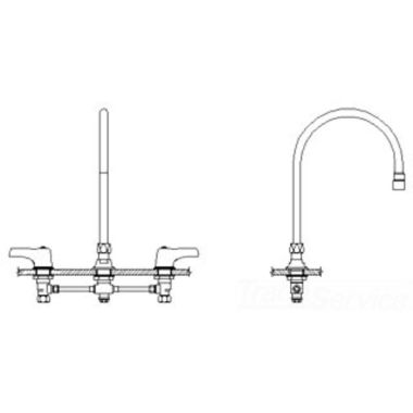 Click here to see Delta 23C643-R7 Delta 23C643-R7 CER-TECK Widespread Lavatory Faucet, 9