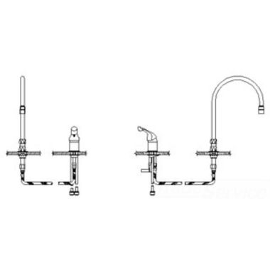 Click here to see Delta 24T2621-R7 Delta 24T2621-R7 TECK Single Control Widespread Lavatory Faucet w/ 9