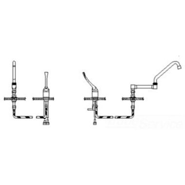 Click here to see Delta 24T2643-R17 Delta 24T2643-R17 TECK Single Control Widespread Lavatory Faucet w/ Gooseneck, 6