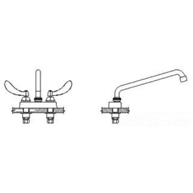 Click here to see Delta 27C4244-S7 Delta 27C4244-S7 CER-TECK 2-Handle Cast Centerset Lavatory Faucet, 11