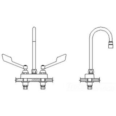 Click here to see Delta 27C4845-LS Delta 27C4845-LS CER-TECK 2-Handle Cast Centerset Lavatory Faucet, Limited Swing 4.5
