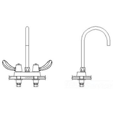 Click here to see Delta 27C4972-R7 Delta 27C4972-R7 CER-TECK 2-Handle Cast Centerset Lavatory Faucet, 9