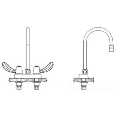 Click here to see Delta 27C4942-LS Delta 27C4942-LS CER-TECK 2-Handle Cast Centerset Lavatory Faucet, Limited Swing 6
