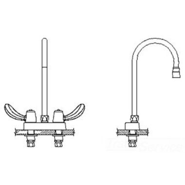 Click here to see Delta 27C4922-R5 Delta 27C4922-R5 CER-TECK 2-Handle Cast Centerset Lavatory Faucet, 6