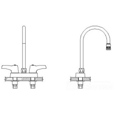 Click here to see Delta 27C4963-LS Delta 27C4963-LS CER-TECK 2-Handle Cast Centerset Lavatory Faucet, Limited Swing 6