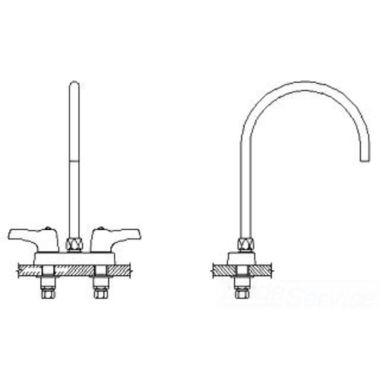 Click here to see Delta 27C4973-R7 Delta 27C4973-R7 CER-TECK 2-Handle Cast Centerset Lavatory Faucet, 9
