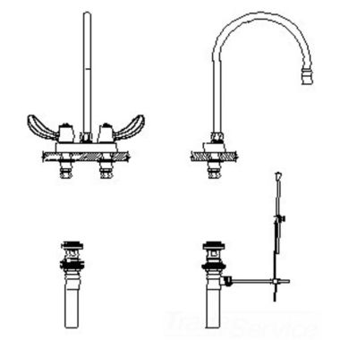 Click here to see Delta 27C5922-R7 Delta 27C5922-R7 CER-TECK 2-Handle Cast Centerset Lavatory Faucet w/ Pop-Up, 9