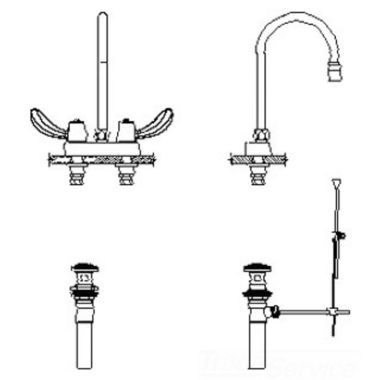 Click here to see Delta 27C5942 Delta 27C5942 CER-TECK 2-Handle Cast Centerset Lavatory Faucet w/ Pop-Up, 6