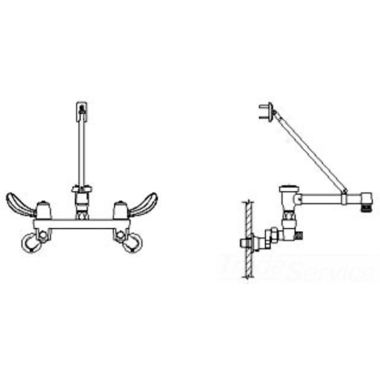 Click here to see Delta 28C2382-AC Delta 28C2382-AC CER-TECK Wallmount Service Faucet, 10.5