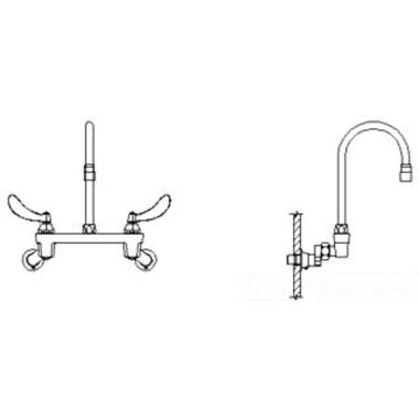 Click here to see Delta 28C4924-AC Delta 28C4924-AC CER-TECK Wallmount Service Faucet, 6