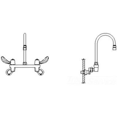 Click here to see Delta 28C4932-AC Delta 28C4932-AC CER-TECK Wallmount Service Faucet, 6