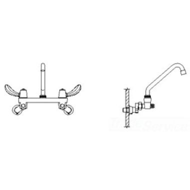 Click here to see Delta 28C6232-AC Delta 28C6232-AC CER-TECK Wallmount Service Faucet, 8