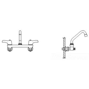 Click here to see Delta 28C6243-S3 Delta 28C6243-S3 CER-TECK Wallmount Service Faucet, 6