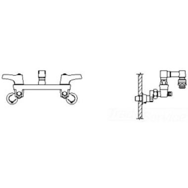 Click here to see Delta 28C8063-AC Delta 28C8063-AC CER-TECK Wallmount Service Faucet, Rigid 5.5