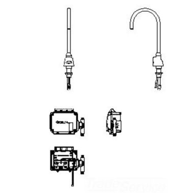 Click here to see Delta 3001T3370A-R4 Delta 3001T3370A-R4 TECK Electronic Faucet, Surface Mount, Battery, R4 Spout, Smooth End Laminar, 1.5 gpm