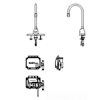 Click here to see Delta 3001T3420A-R4 Delta 3001T3420A-R4 TECK Electronic Faucet w/ 4