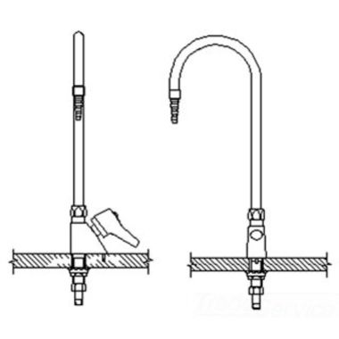 Click here to see Delta W6600-R6C Delta W6600-R6C Teck Deckmount Lever Blade Handle Lab Faucet w/ 6