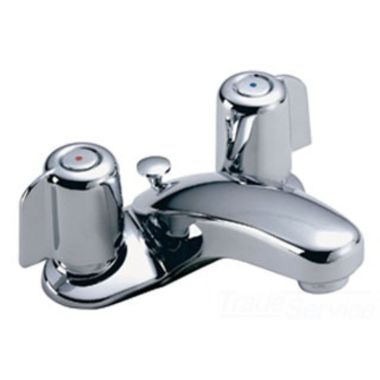 Click here to see Symmons S-240-1-STN-LAM Symmons S-240-1-STN-LAM Symmetrix Two-Handle Centerset Bathroom Faucet w/ Lift Rod, Lever Handles, 2.2 gpm, Satin Nickel