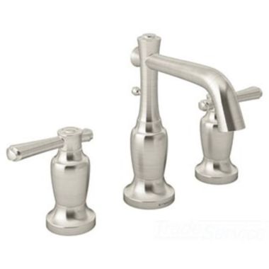 Click here to see Symmons SLW-5412-STN Symmons Degas Two-Handle Widespread Lavatory Faucet with Pop-Up Drain Assembly, 2.2 GPM, Satin Nickel - SLW-5412-STN