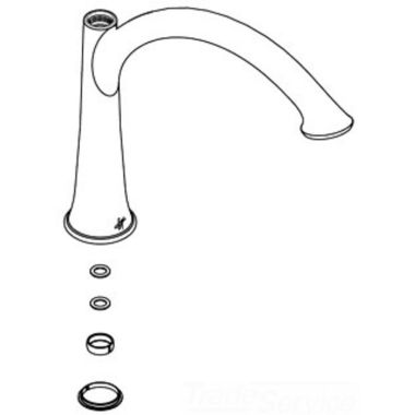 Click here to see Moen 129832SL Moen 129832SL Spout Kit, Stainless