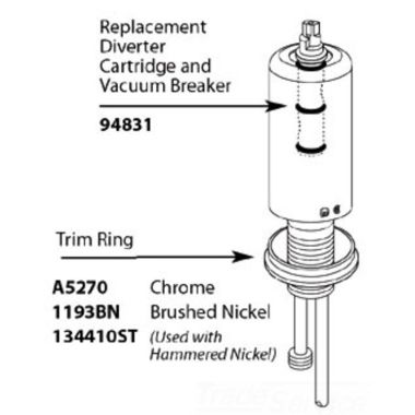Click here to see Moen 134410ST Moen 134410ST Divine Bidet Trim Ring Kit, Satine