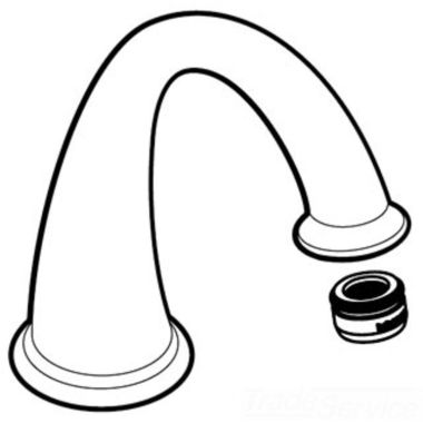 Click here to see Moen 116663WR Moen 116663WR Kingsley Spout Kit for T6123 Series, Wrought Iron