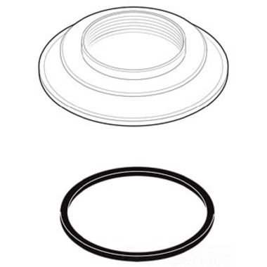Click here to see Delta RP23095 Delta Delta Handle Base with Gasket, Chrome -  RP23095