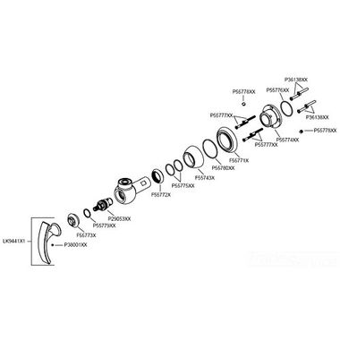 Click here to see Elkay LK9441X1CR Elkay LK9441X1CR Replacement Potflr Hdl Compartment Chrome, Nav
