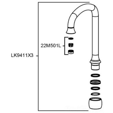 Click here to see Elkay LK9411X3CR Elkay LK9411X3CR Bar Faucet Spout, Chrome